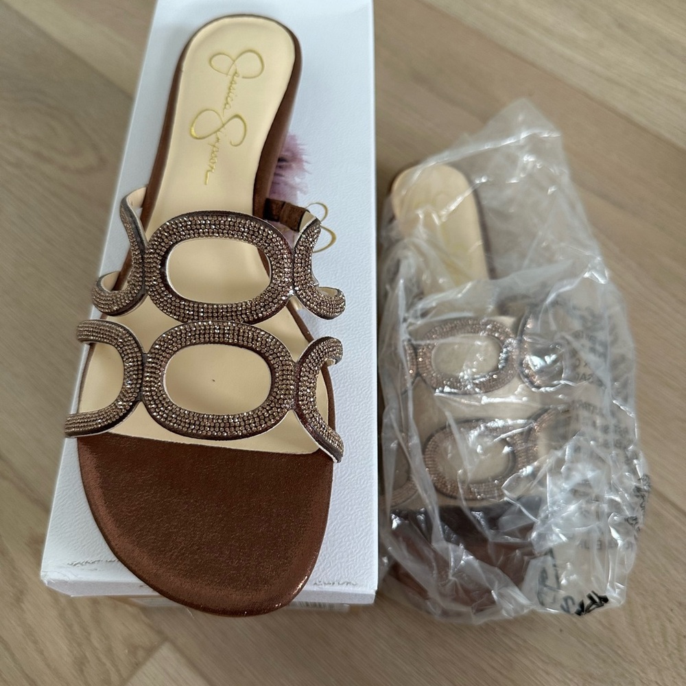 Jessica Simpson Shimmer Sand Bronze Footwear